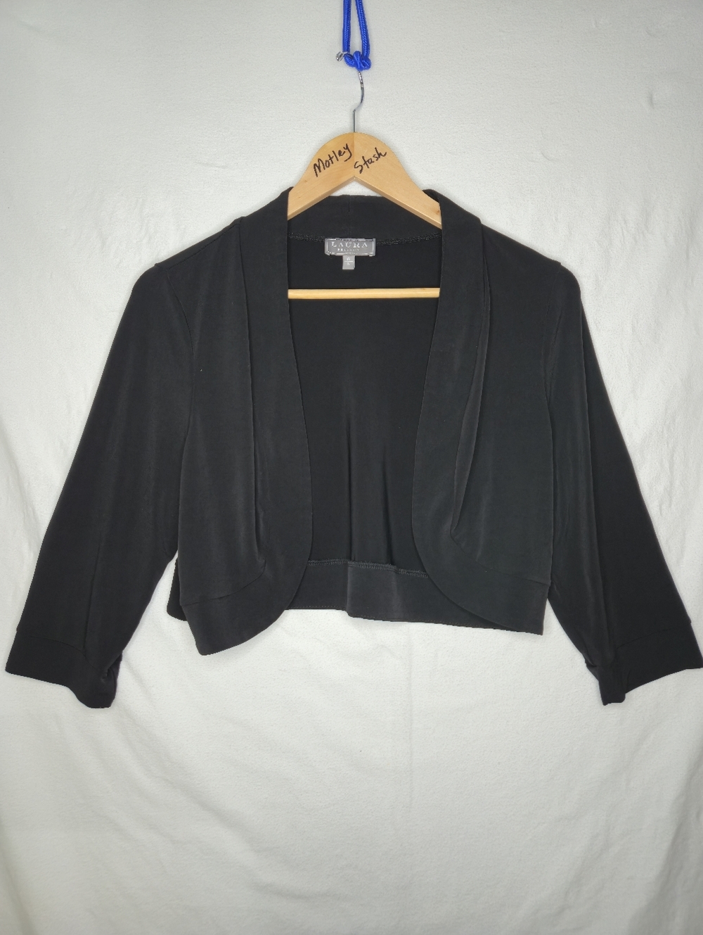 Laura Petites Ladies Black Shrug Size Large